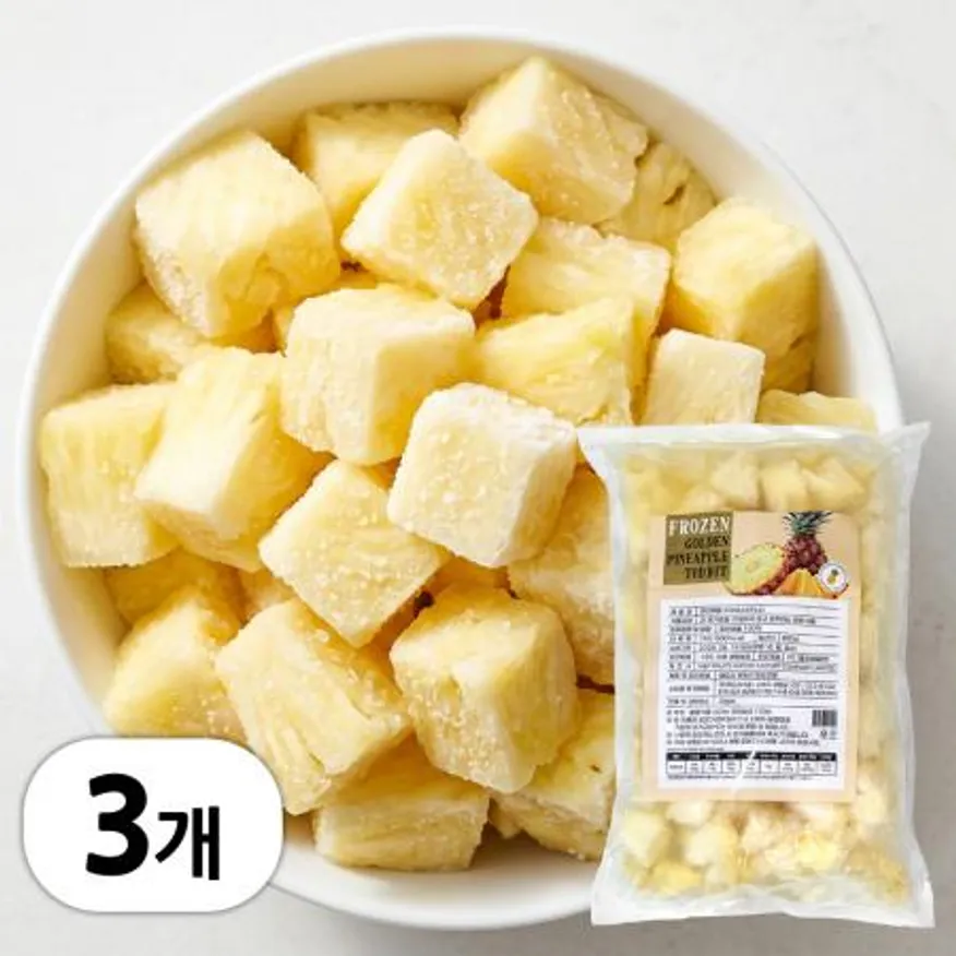냉동 파인애플 다이스 3kg (1kg x 3봉) 이미지
