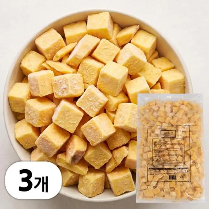 냉동 달콤 고구마 다이스 큐브 3kg (1kg x 3봉) 이미지