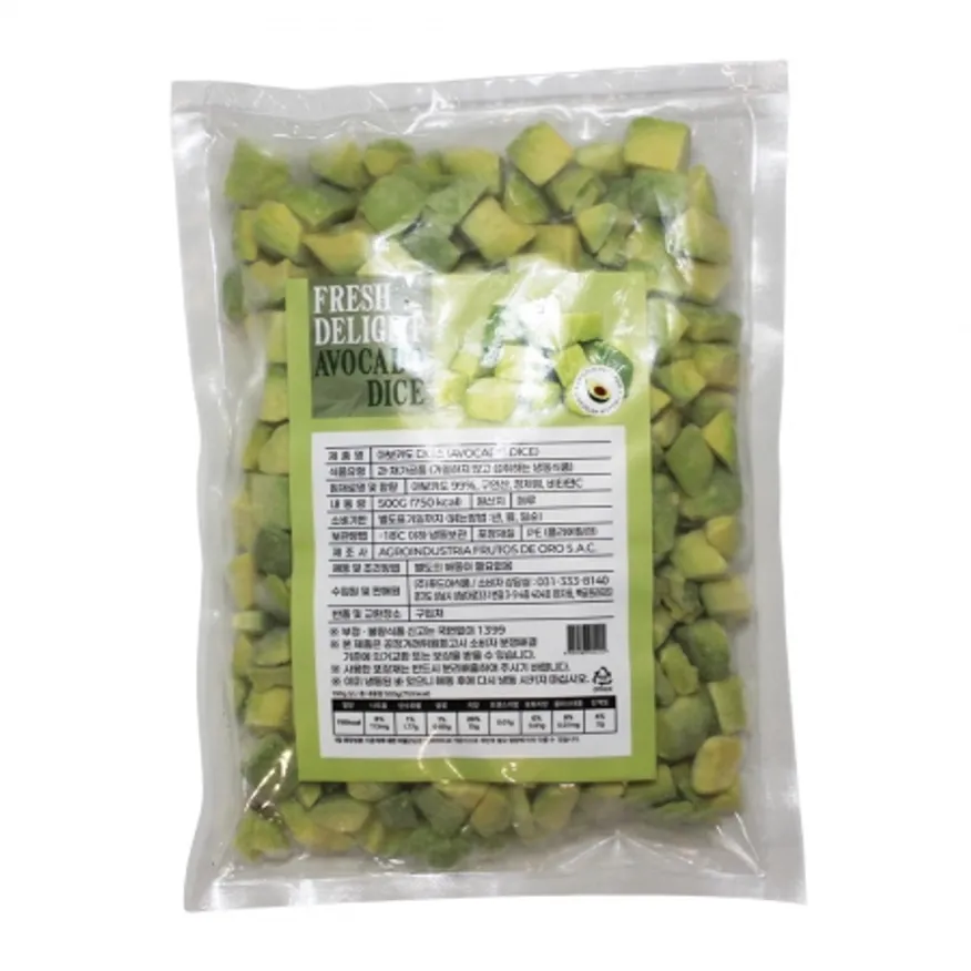 산들네이처 냉동 아보카도 다이스 1.5kg (500g x 3봉) 이미지