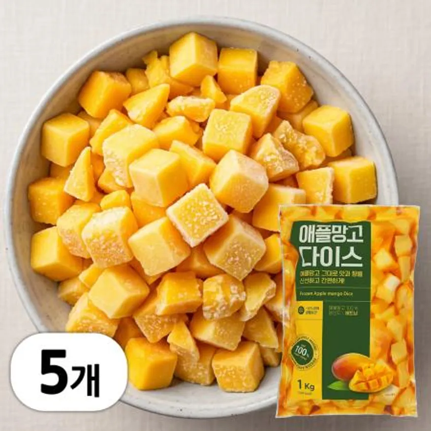 냉동 애플망고 다이스 5kg (1kg x 5봉) 이미지