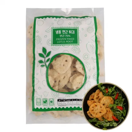 산들네이처 냉동 연근튀김 10kg (1kg x 10봉) 이미지