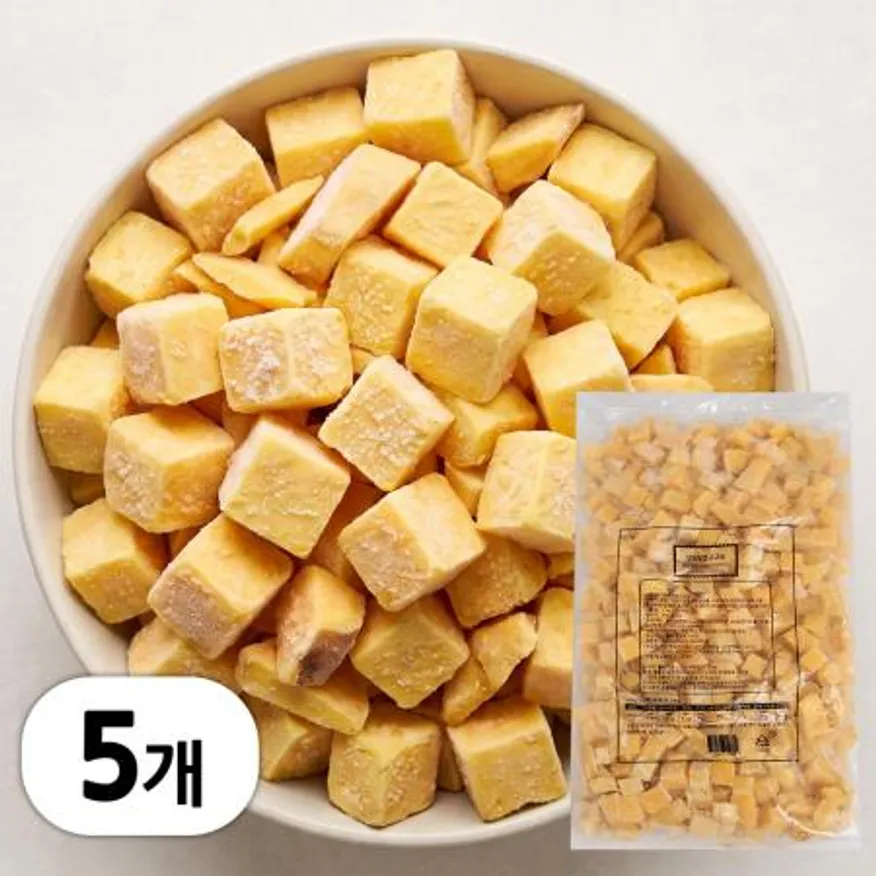 냉동 달콤 고구마 다이스 큐브 5kg (1kg x 5봉) 이미지