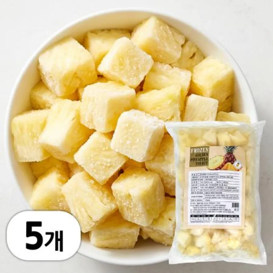 냉동 파인애플 다이스 5kg (1kg x 5봉) 이미지