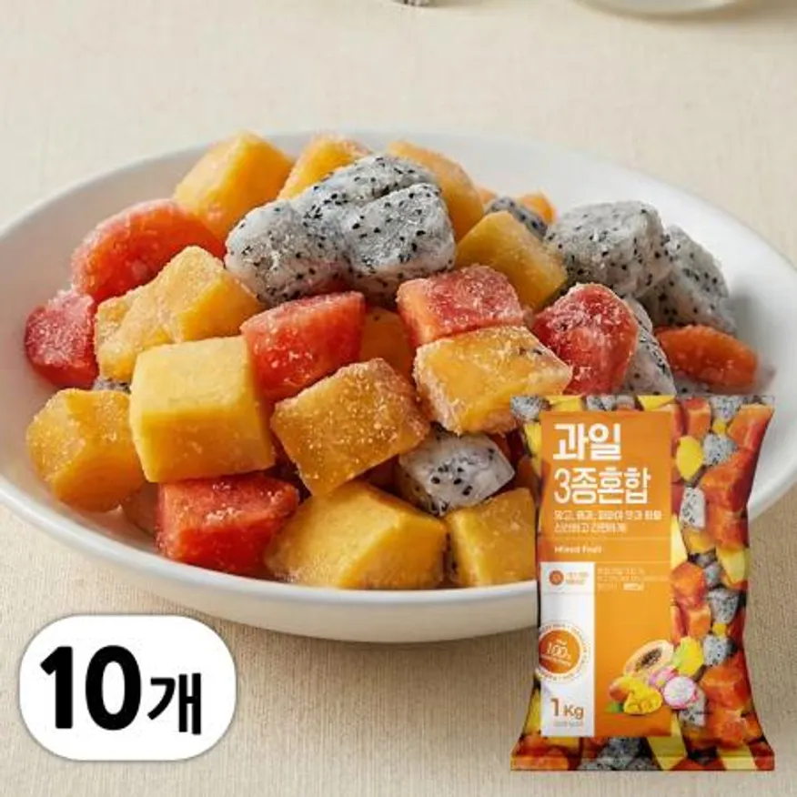 냉동 혼합과일 다이스 모둠 과일 10kg (1kg x 10봉) 이미지