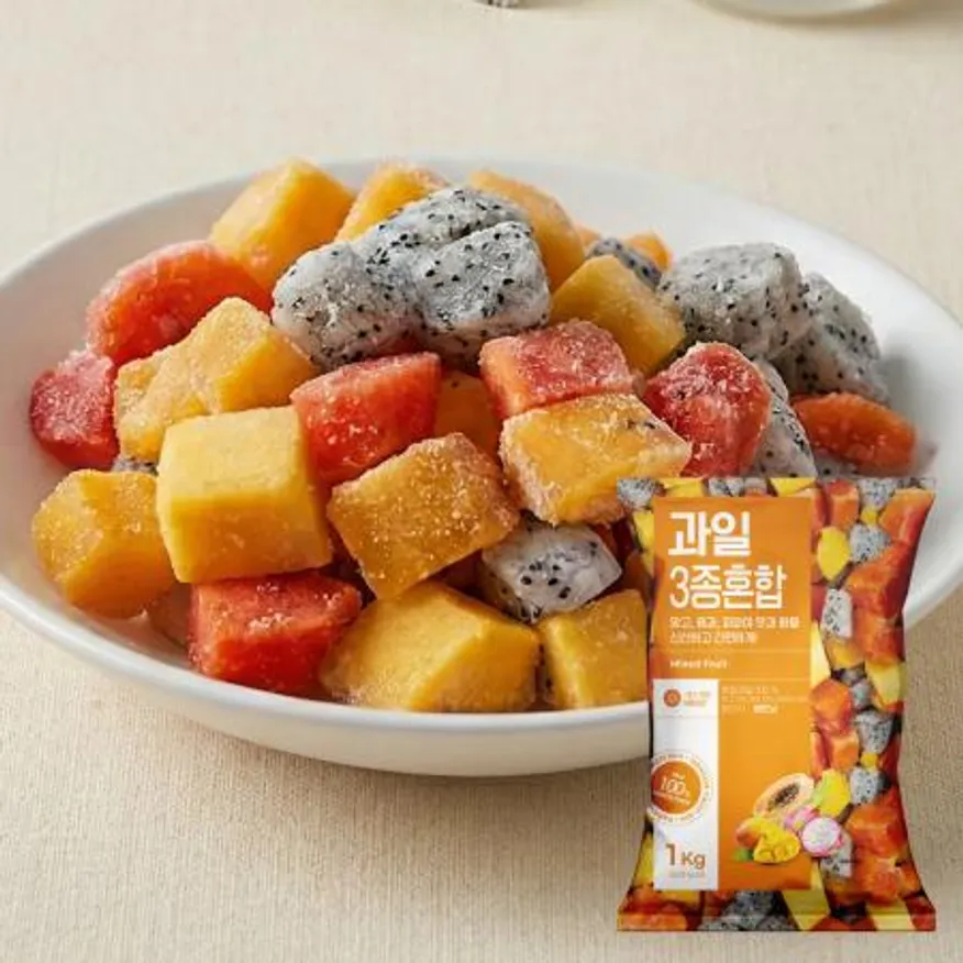 냉동 혼합과일 다이스 모둠 과일 1kg 이미지