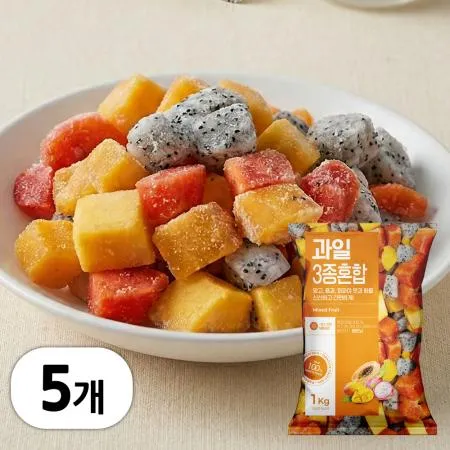 냉동 혼합과일 다이스 모둠 과일 5kg (1kg x 5봉)