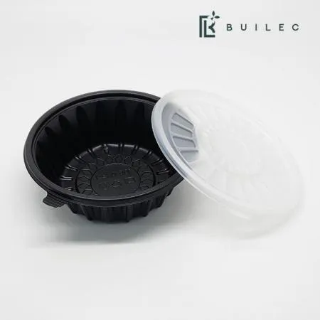 EH 195파이 냉면용기 300개 세트 대 1,420ml 흑색 이미지