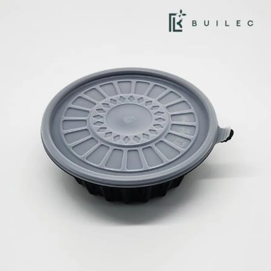 EH 195파이 냉면용기 300개 세트 대 1,420ml 흑색 이미지