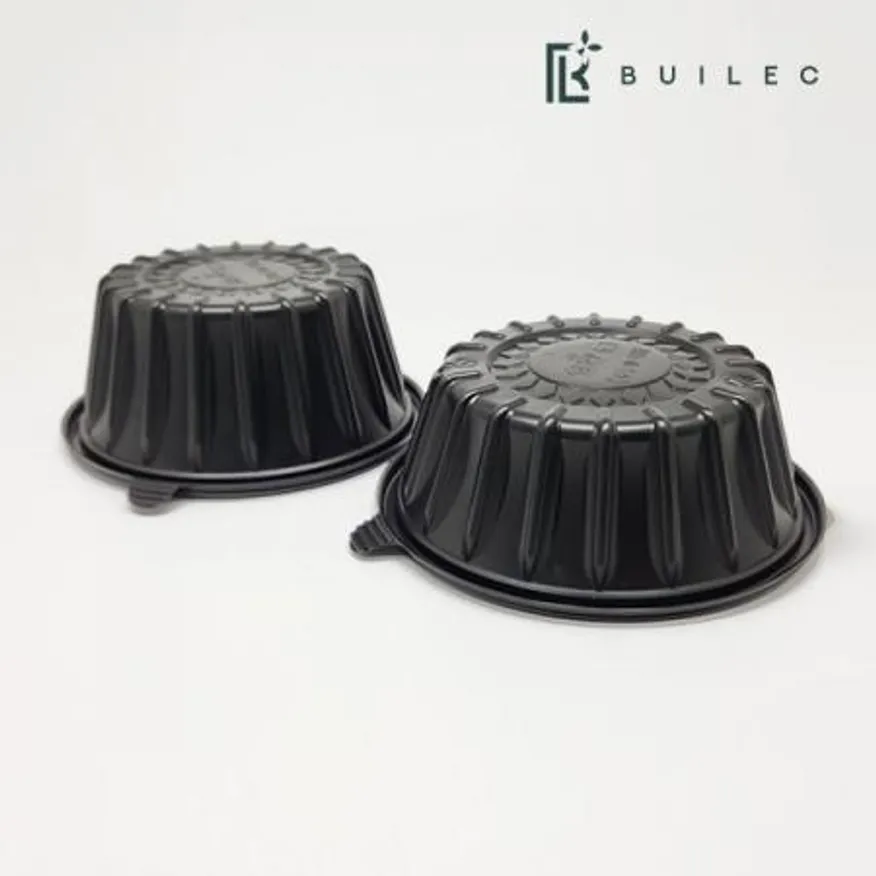 EH 195파이 냉면용기 300개 세트 대 1,420ml 흑색 이미지