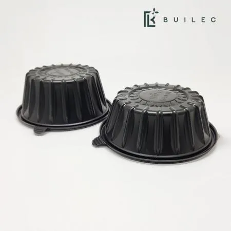 EH 195파이 냉면용기 300개 세트 대 1,420ml 흑색 이미지