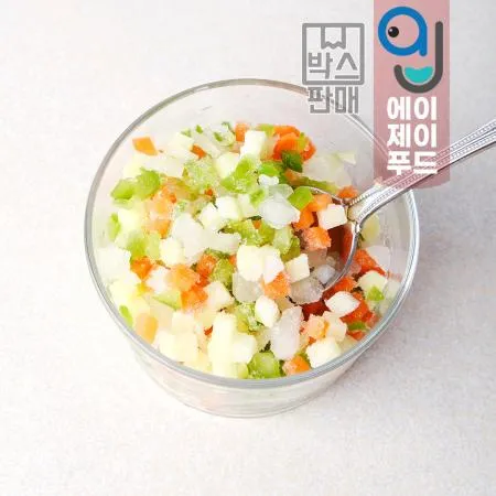 황보마을 냉동 혼합야채 4종 볶음밥용(박스)★박스(1kgX10팩) 이미지