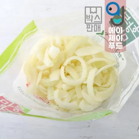 황보마을 냉동야채 양파 슬라이스(중국) 1kgx10팩 (박스) 이미지