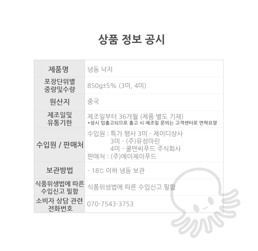 상품정보제공고시