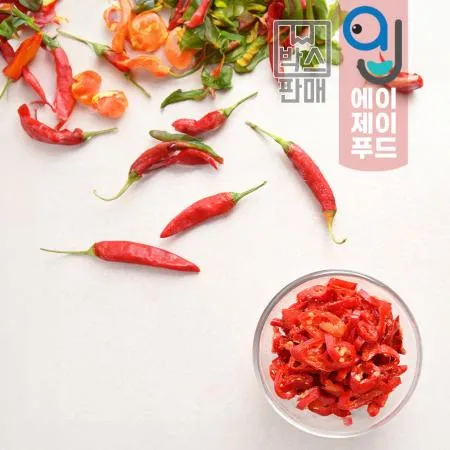 황보마을 홍고추 슬라이스(박스) 중국산★박스(1kgX10팩) 이미지