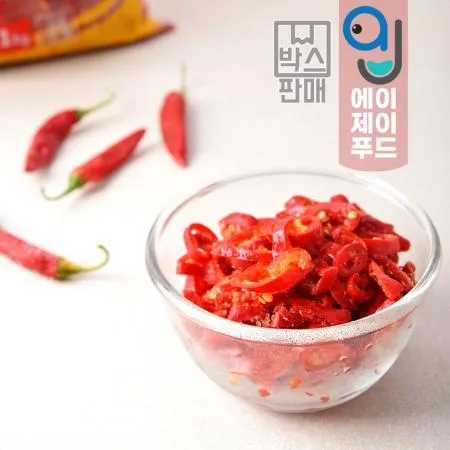 황보마을 홍고추 슬라이스(박스) 중국산★박스(1kgX10팩)