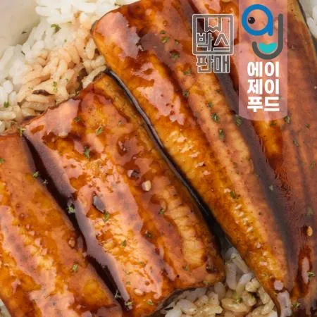 냉동 양념 민물장어 8미 10kg(1kgX10팩 중국 손질 양념 장어구이 덮밥 초밥) 이미지