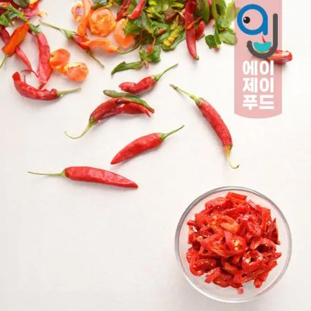 황보마을 냉동야채 홍고추 슬라이스(중국) 1kg 1팩 이미지