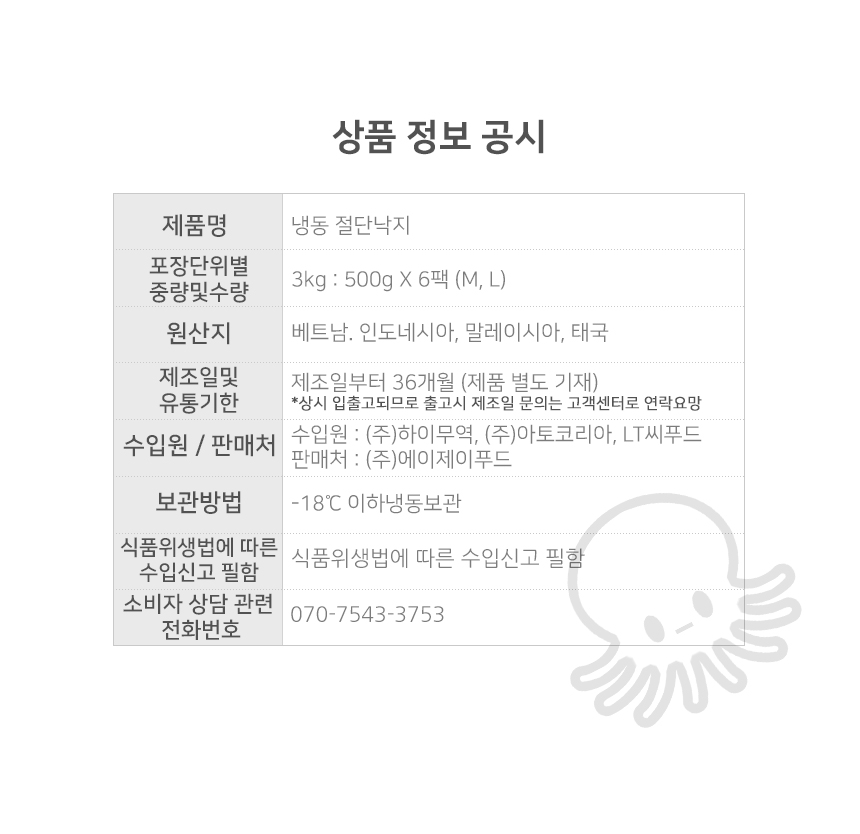 상품정보제공고시