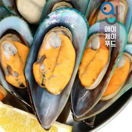 그린홍합(초록입홍합) M사이즈 800g 12팩/ 뉴질랜드 반탈각 하프셀 이미지