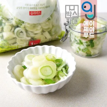 황보마을 냉동 대파 슬라이스(박스) 중국산★박스(1kgX10팩) 이미지