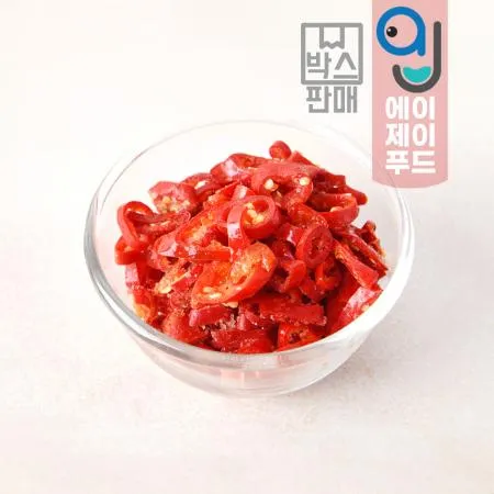 황보마을 홍고추 슬라이스(박스) 중국산★박스(1kgX10팩) 이미지