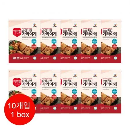 [박스판매]이츠웰 순살치킨 가라아게 1kg*10개입 저온숙성 스팀공법