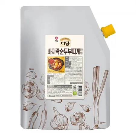 백설 다담 바지락순두부찌개양념 2kg
