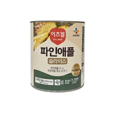 이츠웰 파인애플 슬라이스 프리미엄 3kg 필리핀산