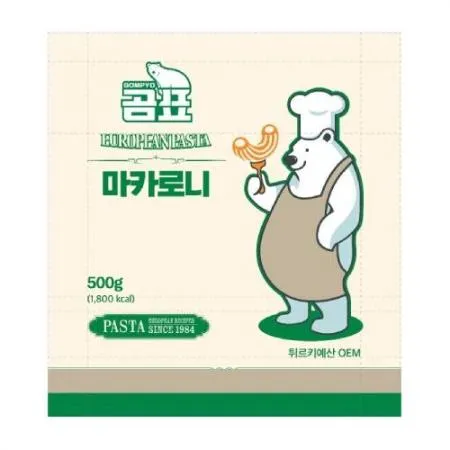 영동식품 곰표 마카로니 500g 터키산 파스타 샐러드 스파게티