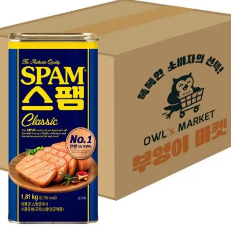 [박스판매] 백설 스팸 클래식 덕용 1.81kg * 6EA