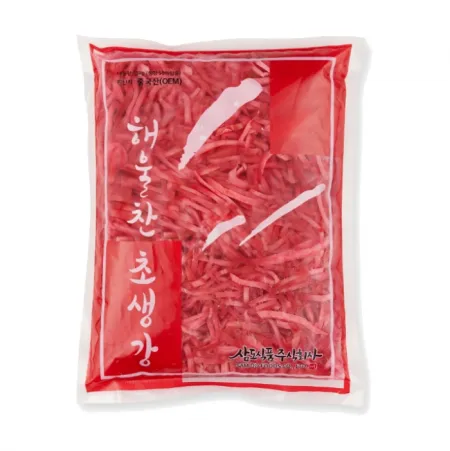 ★초특가★ 삼도 해울찬 적초생강채 채생강 1.3kg 채초생강 홍초생강 생기리쇼가