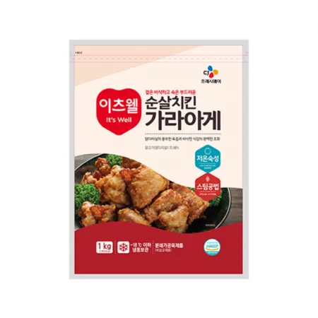 이츠웰 순살치킨 가라아게 1kg 저온숙성 스팀공법