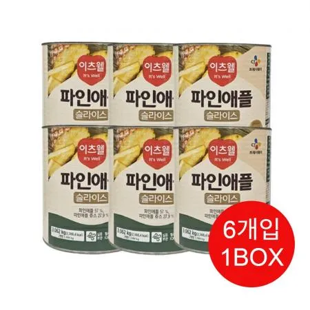 [박스판매]이츠웰 파인애플 슬라이스 프리미엄 3kgx6입필리핀산