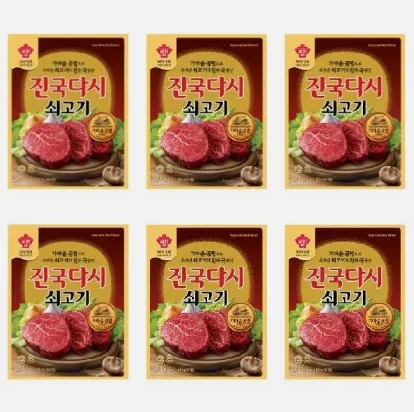 [박스판매] 대상 미원 쇠고기 진국다시 2kg×6입 청정원