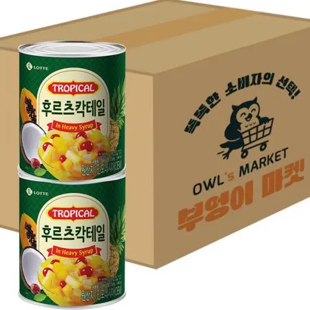 [박스판매] 롯데 후르츠칵테일 3.05g * 6개입