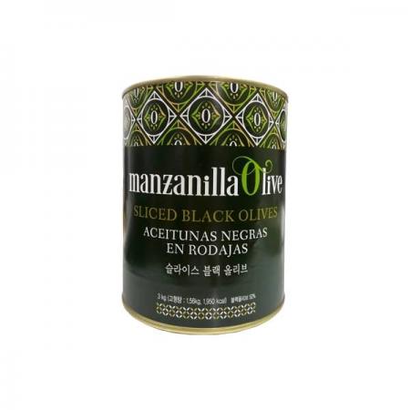 ★초특가★ 오뚜기 수입 만자니아 블랙올리브 슬라이스 캔 3kg