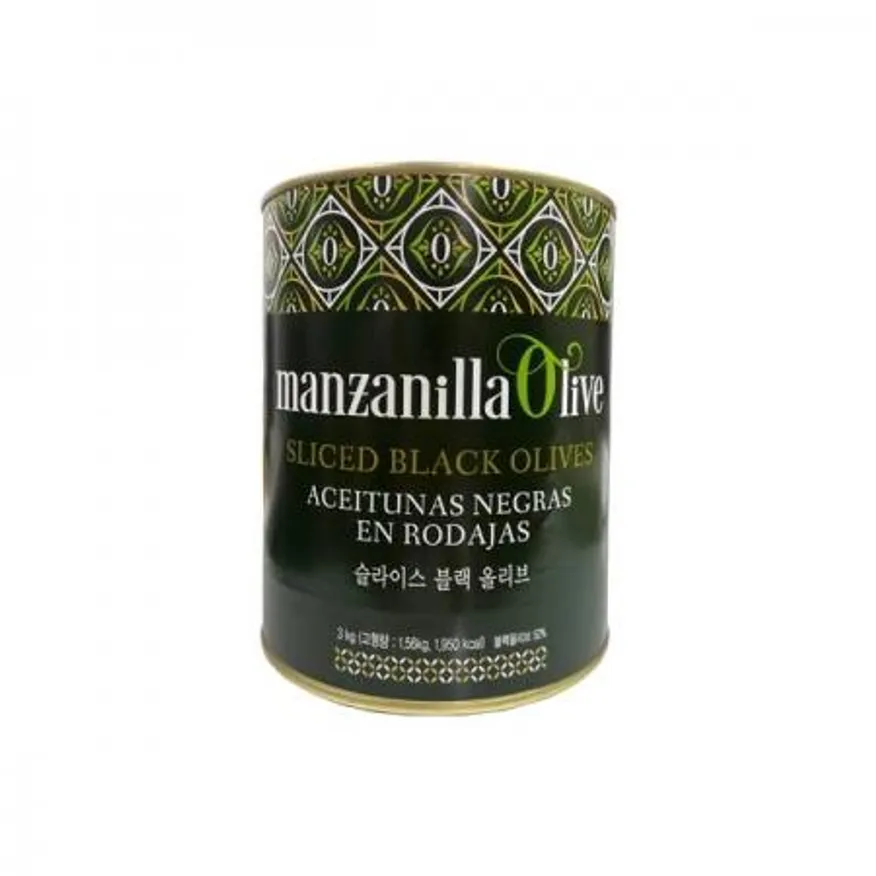 ★초특가★ 오뚜기 수입 만자니아 블랙올리브 슬라이스 캔 3kg 이미지