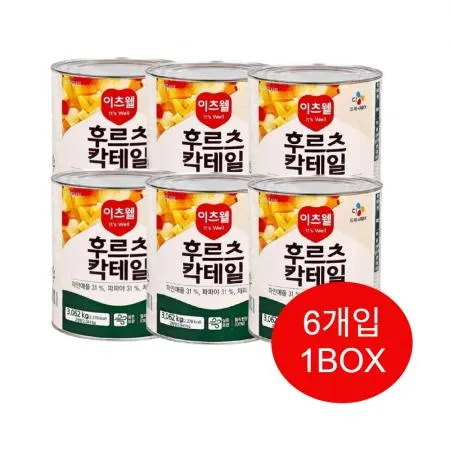 [박스판매]이츠웰 후르츠칵테일 3kgX6입 필리핀산