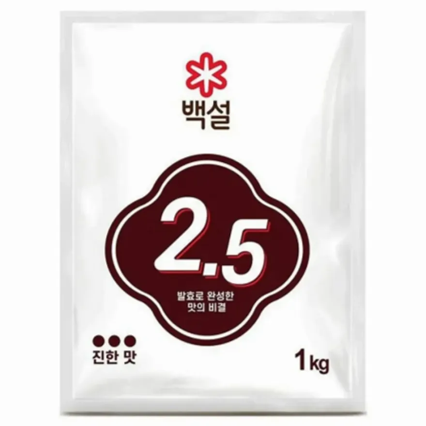 씨제이제일제당 백설 2.5 핵산 고복합 1kg 발효조미료 이미지