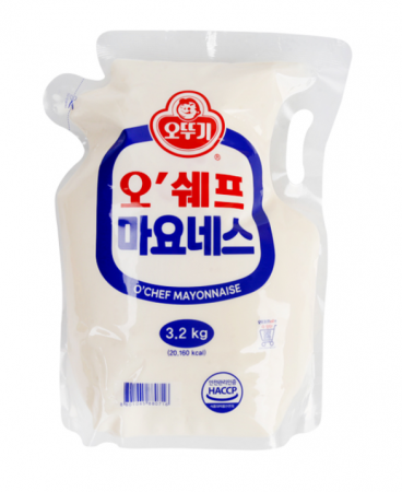 오뚜기 오쉐프 마요네즈 스탠딩 파우치 3.2kg 스탠딩마요