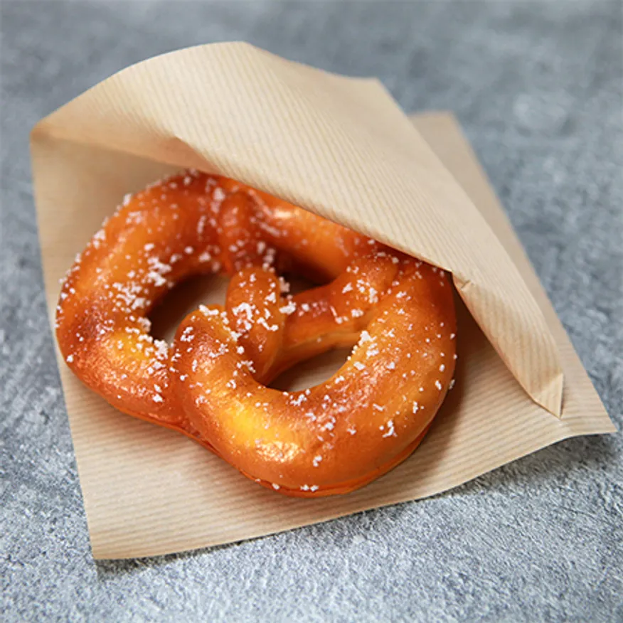 L자봉투 줄무늬 크라프트지 15x15cm 햄버거 샌드위치 500매 이미지