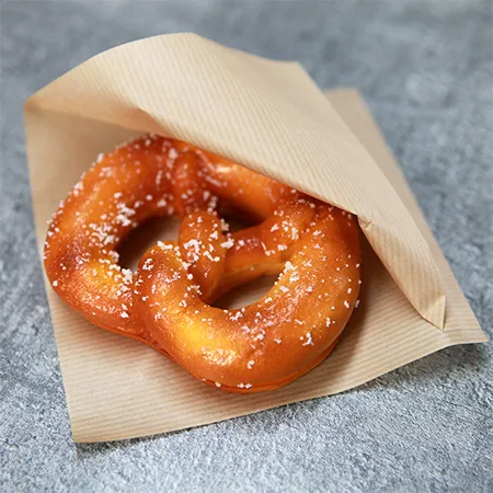 L자봉투 줄무늬 크라프트지 15x15cm 햄버거 샌드위치  500매 이미지
