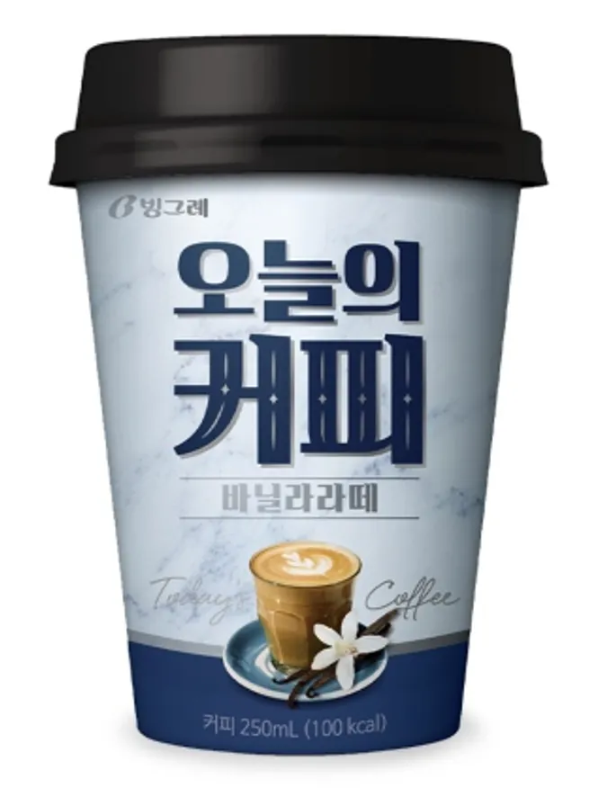 빙그레)오늘의 커피 바닐라라떼 250ml 10개1BOX 이미지