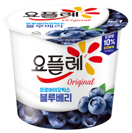 빙그레)요플레 오리지널 블루베리홈 180g 12개