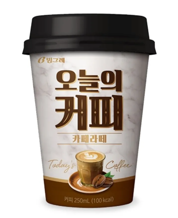 빙그레)오늘의 커피 카페라떼 250ml 10개1BOX 이미지
