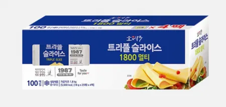 동원F&B)소와나무 트리플슬라이스치즈25매 450g 4개