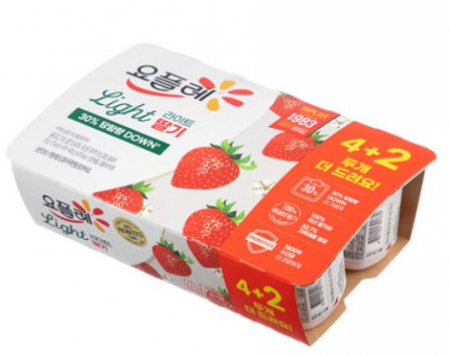 요플레라이트딸기6입 (80gx6개입) 4EA