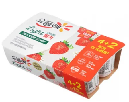 요플레라이트딸기6입 (80gx6개입) 4EA 이미지