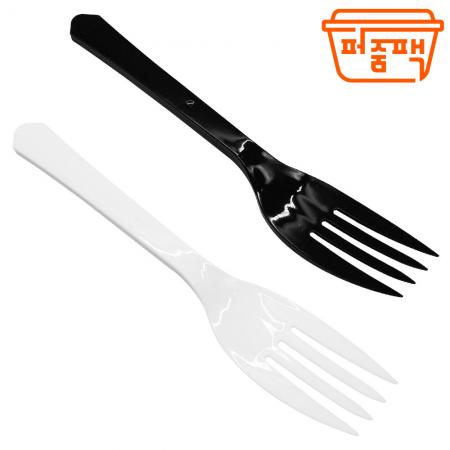 TY-일회용 포크 검정 PP (낱개)/ 뜯을필요 없는 완전개별포장