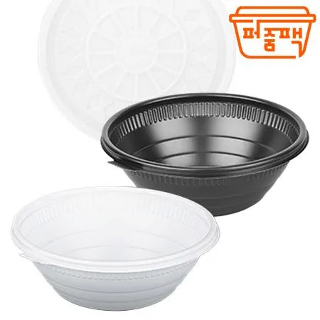 HG-846호 210파이 짬뽕용기 검정 세트 이미지